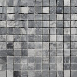 Bardiglio Polished Marble Mosaic Square 1"x1"