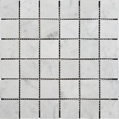 Bianco Carrara Polishe Marble Square Mosaic 2x2 bcpm0202