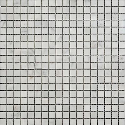 Bianco Carrara Polishe Marble Brick Mosaic 5/8x5/8 bcpm5858